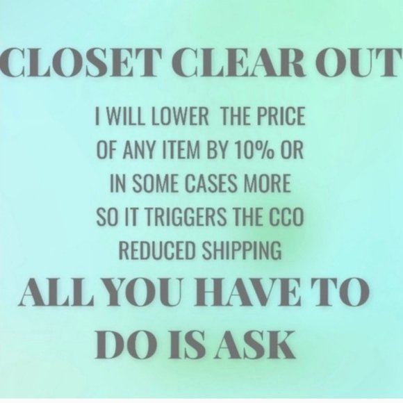 Closet Clear Out SAVE 10% OR MORE - Picture 1 of 2